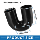 1 x Brand New A ABSOPRO 70mm 2.75 ID 180 Degree Silicone Reducer Hose Coupler Pipe Black - RRP €32.4