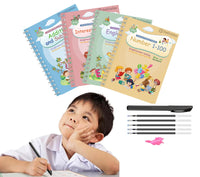 3 x Brand New DigMonster Magic Ink Copybooks for Kids, Reusable Handwriting Workbooks for Preschool, Grooves, Template Design and Handwriting Aid, Practice for Children Print Writing 4 Books - RRP €46.68