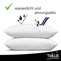 1 x RAW Customer Returns Twillie Set of 2 Waterproof Pillowcases - for Pillows 50 x 80 - Oeko Tex Certified Pillowcase Jersey Micro Breathable - Ultra Thin and Ultra Soft - Zipper - RRP €20.4