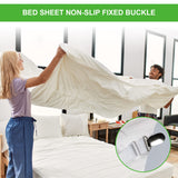 2 x Brand New Sprie en bed sheet tighteners adjustable 8 pieces, bed sheet tighteners iron cover tighteners, bed sheet tighteners adjustable elastic, with metal clips mattress tighteners, for bed sheets, mattresses, sofa covers 50-100 cm  - RRP €40.8