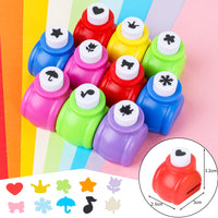 1 x RAW Customer Returns HAKACC Paper Punch Motif Punch Set, 10 Pieces Motif Punches and 20 Pieces Colorful Construction Paper for Children DIY Scrapbook Photo Album Crafts - RRP €12.1