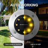 1 x RAW Customer Returns Qedertek 8 Pack Solar Floor Lights Outdoor Garden - 8 LED Solar Lights Outdoor Light RGB, Solar Garden Lights IP65 Waterproof Solar Lamps for Outdoor, Lawn, Walkway, Patio, Driveway - RRP €26.75