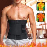 1 x RAW Customer Returns Bingrong Sweat Abdomen Reducing Girdles for Men Sauna Effect Adjustable Neoprene Shaping Girdle Reducer Lumbar Belt for Gym Fitness Sports 3XL, Black  - RRP €27.72