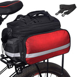 1 x RAW Customer Returns Taeku pannier bag, multifunction bicycle bag 27L waterproof bicycle side bag large saddle bag tear-resistant bicycle bag with rain cover red  - RRP €20.16