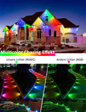 1 x RAW Customer Returns Set of 6 WIFI DreamColor RGBIC outdoor recessed floor spotlights, built-in IC, 45mm LED recessed floor lights with multicolor chasing effect, IP67 waterproof patio lighting, compatible with Alexa Google Home - RRP €70.58