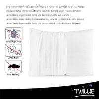 1 x RAW Customer Returns Twillie set of 2 waterproof pillowcases - for pillows 50 x 70 - Oeko Tex certified. - Made in Europe - Pillowcase Jersey Micro Breathable - Ultra thin and ultra soft - Zipper - RRP €19.73