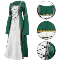 1 x RAW Customer Returns Feynman Retro Medieval Dress Gothic Palace Ladies Trumpet Sleeve Party Renaissance Costume - RRP €43.99