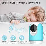 1 x RAW Customer Returns SV3C 2K Baby Monitor with Camera, Temperature Monitoring, Baby Monitor 2.4GHz WiFi Pet Camera, Crying, Sound and Motion Detection, Two-Way Audio Night Vision Compatible with Alexa - RRP €36.29