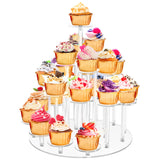 1 x RAW Customer Returns ToyaJeco Acrylic Cupcake Stand for 24 Cupcakes, Clear Cupcake Holder, Dessert Display Stand, Decorative Cupcake Tower, Pastry Serving Platter for Wedding, Birthday, Party, Christmas - RRP €36.59