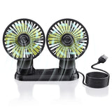 1 x RAW Customer Returns Ymenow Car Fan, 5V USB Fan Mini Fan Double Fan Car Fan with 3 Air Volume Settings 360 Degree Rotatable for Car Van SUV RV Boat - Ideal for Drivers - RRP €26.56