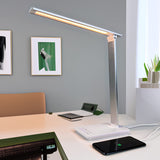 1 x RAW Customer Returns Maxter Wireless LED Desk Lamp with Rechargeable BATTERY, LED Desk Lamp 6W, 550 lumen, USB Port, 6 Brightness and Color Levels, 30 60min Timer, Reading Mode  - RRP €45.61