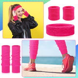 1 x RAW Customer Returns 90s 80s Accessories Women s Men s Bum Bag 80s Headband Neon Cuffs Sweatbands Neon Party Outfit 80s Outfit Women s Theme Party Aerobics Outfit 80s Clothing Typical Pink  - RRP €15.12