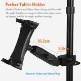 1 x RAW Customer Returns Peastrex IPad holder for microphone stand tablet cell phone holder microphone music stand adjustable rotatable with super grip clamp for iPad Pro 12.9 Air Mini, Android, 4 to 13.5 inch iPhones Tablets - RRP €23.93