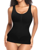 1 x RAW Customer Returns YARRCO Shape Undershirt Women s Shaping Tank Top Tummy Control Shapewear Sports Tank Top Figure-Shaping Strap Top Body Shaper Shirt Seamless Camisole Shaping Shirt Black-Wide Straps, S  - RRP €21.46