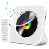 1 x RAW Customer Returns CD Player with Bluetooth Gueray Portable CD Player Desktop Wall Mountable CD Player Built-in HiFi Speakers with LCD Display Home Audio Boombox FM Radio USB Type-c MP3 Music Player White  - RRP €52.99