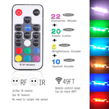 1 x RAW Customer Returns AIBOO LED glass floor lighting set of 8, LED clips RGB color changing LED showcase lighting, LED cabinet lighting with remote control - RRP €45.19