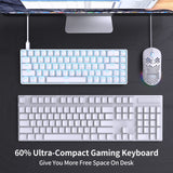 1 x RAW Customer Returns Dierya TMKB T68se Gaming Mechanical Keyboard, 60 Percent Keyboard with Red Linear Switch, Ultra-Compact Mini 68 Keys Anti-Ghosting, Type-C Data Cable, US Layout for PC Windows Gamer Typist - RRP €29.99