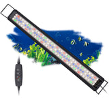 1 x RAW Customer Returns Aquarium LED lighting, full spectrum top light aquarium lamp with timer, 10 brightness levels dimmable, adjustable timer 6 10 12 hours, SPL-80 - RRP €39.31