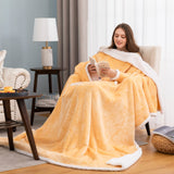 1 x RAW Customer Returns HBselect Cuddly blanket with sleeves sofa cotton high-quality wool blanket with sleeves suitable for adults women men warm comfortable super soft - RRP €29.99