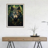 1 x Brand New Ginfonr DIY Diamond Painting Accessories Wolfs Grass Set Full, 5D Diamond Painting Animals Pictures Kit Crystal Rhinestone Embroidery Decoration For Home Wall D cor 30x40cm - RRP €20.4