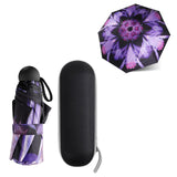 1 x RAW Customer Returns JIGUOOR Folding Travel Umbrella, 8 Ribs Mini Umbrella Small UV Umbrella Mini Anti-UV Compact Umbrella Windproof Strong Portable Pocket Umbrella with Capsule Case for Men Women - RRP €18.14