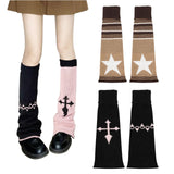 1 x RAW Customer Returns XEPST 2 Pairs Women s Leg Warmers in Gothic, Kawaii Lolita Legwarmer Winter Loose Boots Stocking Girl Preppy Style Leg Warmers for Women - RRP €18.97