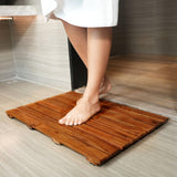 1 x RAW Customer Returns VaeFae Teak Shower Mat Non-Slip Bath Mat Luxury Spa Mat Wooden Mat for Bathtub 33 x 50.8 cm - RRP €46.95