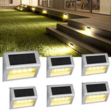 1 x RAW Customer Returns EASTERNSTAR Solar Light for Outdoors 6 Pack 4 LED Solar Lamp Outdoor Super Bright Solar Light Light Sensor Waterproof Wall Light Garden Warm White - RRP €36.38