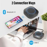 1 x RAW Customer Returns YUANJ Bluetooth conference speaker, USB conference speaker for home office, 4 integrated microphones for improved voice recording noise cancelling, microphone PC for Zoom, Skype etc. - RRP €70.58