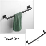 5 x Brand New Gudetap GTS199B Towel Rail, Towel Hook, Toilet Paper Holder, Matt Black, Stainless Steel, Bathroom Accessories - RRP €174.95