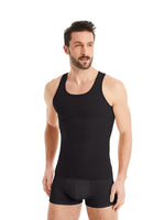 1 x RAW Customer Returns FINN figure-shaping compression undershirt for men - sleeveless shapewear tank top with tummy control effect - body shaper for men made of cotton black XL - RRP €39.31