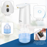 1 x RAW Customer Returns Disinfectant dispenser automatic alcohol sprayer 500ml, automatic infrared sensor spray dispenser, touchless soap dispenser for kitchens, offices, schools, hotels, restaurants etc. white - RRP €16.13