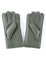 1 x Brand New YISEVEN Men s Classic Lambskin Leather Gloves Shearling Thick Fur Winter Gloves Men s Gloves Lined Fur Gloves Car Finger Gloves Gifts, Green M - RRP €27.6