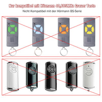 1 x RAW Customer Returns Garage door opener 40.685 MHz remote control garage door, 1 piece remote control duplicator compatible with H rmann hand transmitter 40.685 MHz HS2-40, HS4-40, HSE2-40, HSE4-40, HSM2-40, HSM4-40 remote control - RRP €25.8