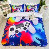 1 x RAW Customer Returns HOTRCR Game Theme Pattern Bedding Set Kids Game Console Comforter Cover Gampad Video Games Bedspreads Game Machine Bedroom Decor Bedding 135 200cm DEL40 - RRP €37.3