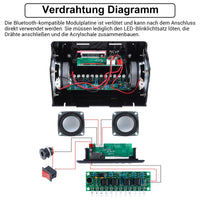 1 x RAW Customer Returns DONGKER DIY Bluetooth Speaker Kit with FM Radio, Mini Stereo Audio Amplifier with LED Indicator, DIY Radio Kit, Remote Control Box - RRP €33.26