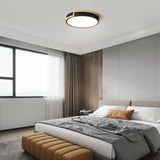 1 x RAW Customer Returns Vikaey LED Ceiling Light, Black Ceiling Lamp 40cm, 36W Lamp with Wood for Bedroom Living Room Kitchen Hallway Dining Room 4000K - RRP €59.99