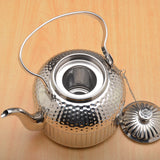 1 x RAW Customer Returns SANQIAHOME 1.4 liter stainless steel teapot with strainer insert, with tea strainer handle, induction-suitable silver - RRP €27.6