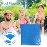 1 x RAW Customer Returns Pool ground sheet, pool ground cloth, foldable swimming pool floor protection, waterproof rectangular pool mat for frame pool and above ground pools 396 396cm  - RRP €30.35