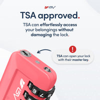 1 x RAW Customer Returns BV combination lock for stress-free travel with luggage. TSA lock with number code for 1000 possible combinations. Suitcase lock, cable lock, combination lock padlock, TSA suitcase lock - RRP €10.07