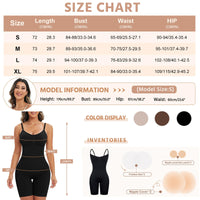 1 x RAW Customer Returns Niwicee Shapewear Women s Body Shaper Tummy Control Figure Shaping Full Body Shaping Bodysuits Slimming Seamless Thigh Skims Adjustable Strap Bodice Body Strong Shaping Bodysuit Women Black M - RRP €18.53