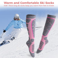 12 x Brand New YHomU Ski Gloves for Women, Super Warm Waterproof Gloves and Ski Socks Set, Non-Slip Touch Screen Winter Gloves Thick Thermal Socks for Skiing, Cycling, Hiking - RRP €359.88