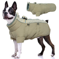 1 x Brand New Katzinst Dog Coat, Waterproof Dog Coat with Paws Reflective Clothing Medium Size Dog Coat with Abdominal Protection Winter Clothes French Bulldog, M - RRP €34.0