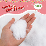 1 x Brand New Aoriher Christmas Artificial Snow Instant Fake Snow Dry Plastic Decorative Snow Powder Snow for Crafts Snowflakes Winter Decoration for Christmas Village Christmas Decoration Christmas Tree 14.1 ounces  - RRP €28.73