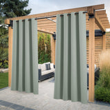 1 x RAW Customer Returns PONY DANCE Outdoor Curtains Weatherproof Set of 2 Sun Protection Privacy Protection Balcony Curtain Outdoor Curtain Waterproof Eyelet Curtain Pavilion Patio Curtains, H 243 x W 132 cm, Sage Green - RRP €43.95