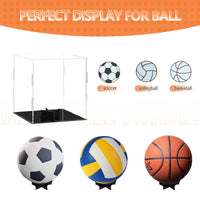 1 x RAW Customer Returns Basketball Display Case, Transparent Acrylic Football Basketball Display Case with Stand, Acrylic Display Case for Action Figures, Toys, Collectibles, Football Display Case - RRP €36.29