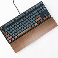 1 x RAW Customer Returns Aothia wrist rest keyboard wooden-Keyboard wrist rest support,Gaming wrist rest keyboard, anti-slip and ergonomic for your wrist work 36 x 8 x 2 cm walnut  - RRP €26.21