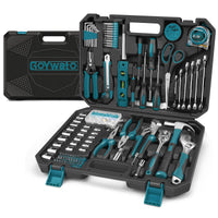 1 x RAW Customer Returns GoYwato tool box filled professional 287-piece tool box filled tool set for household with ratchet wrench socket pliers adjustable wrench multifunctional tool blue - RRP €69.41