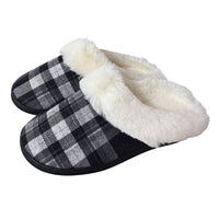 6 x Brand New Geahod Men Women Slippers Winter Warm Plush Closed Slippers Memory Foam Non-Slip Cozy Home Slippers Indoor Outdoor, Black, 36-37 - RRP €360.0