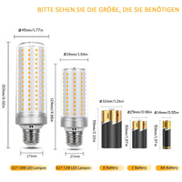 1 x RAW Customer Returns I-SHUNFA E27 LED corn bulbs 18W 2200LM cold white 6000K AC100-265V LED corn bulbs replacement 180W incandescent lamp, non-dimmable candle screw light bulb 2-pack  - RRP €18.14